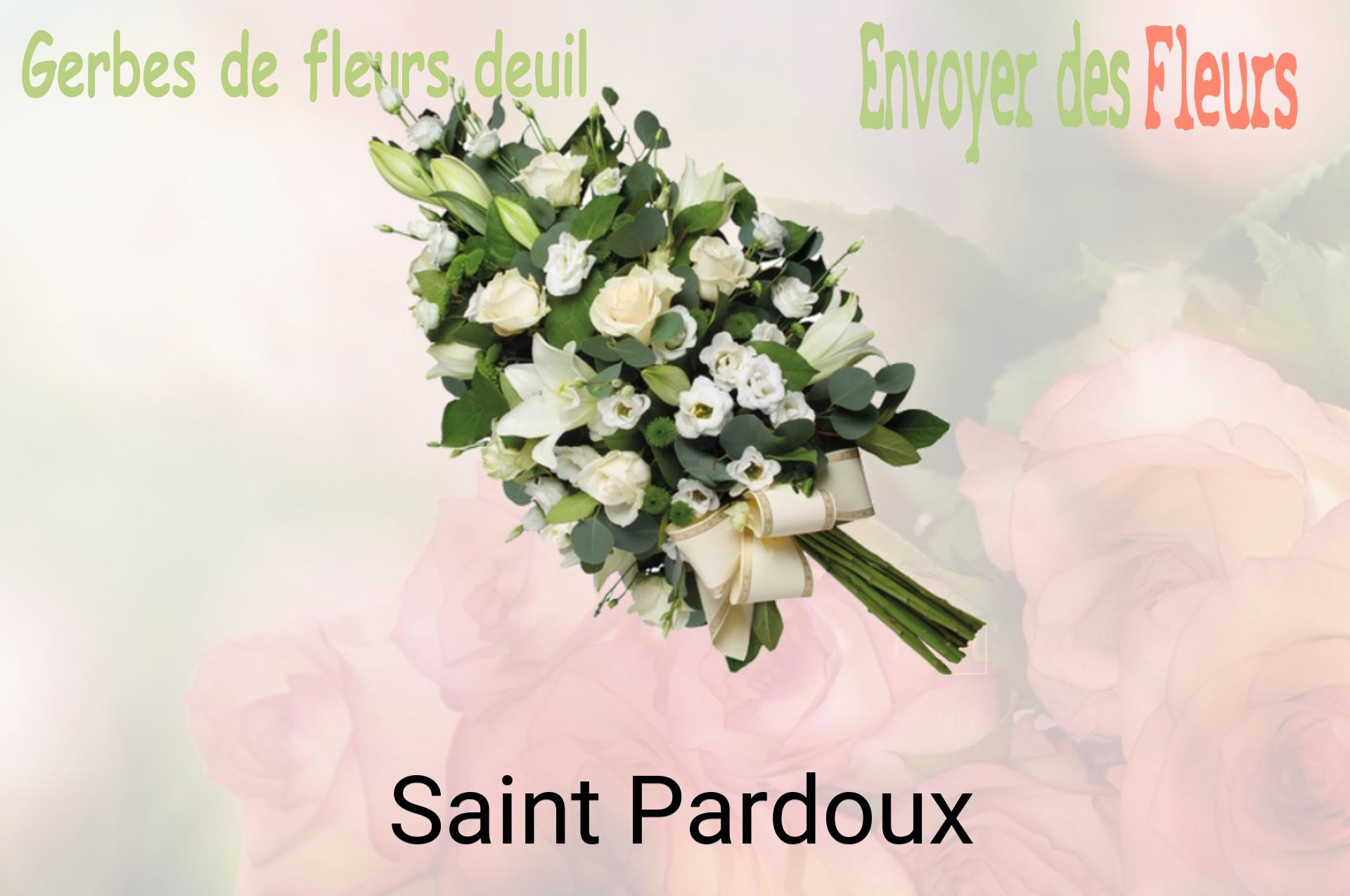 Gerbe de fleurs de deuil livrée à Saint-Pardoux